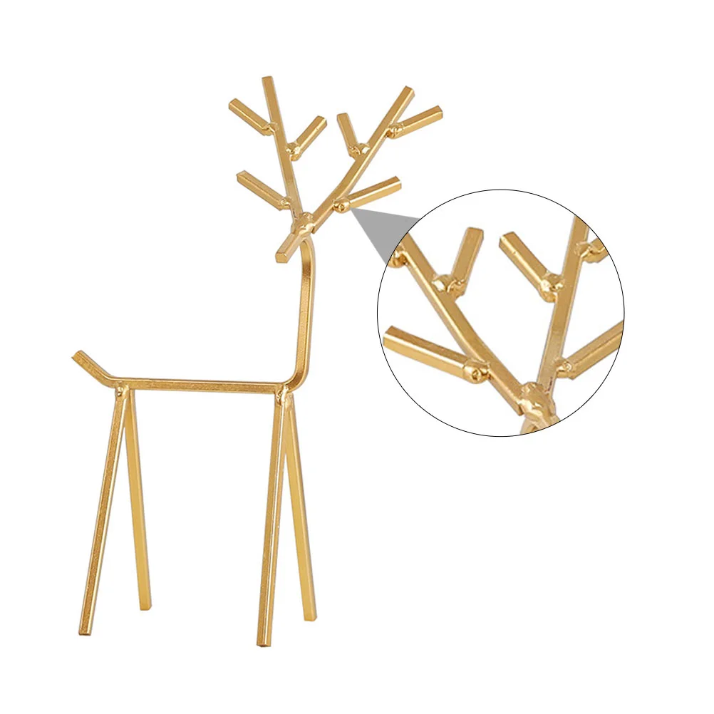 

1PC Metal Holder Deer Display Stand for Organization Golden