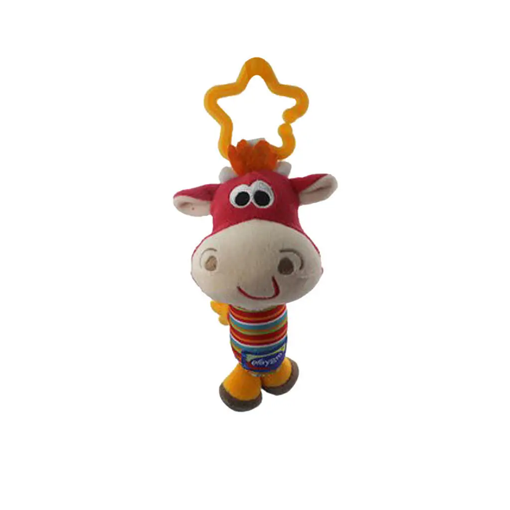 Baby Kids Rattle Toys Cartoon Animal Plush Hand Bell Baby Stroller Crib Hanging Rattles Infant Baby Toys Gifts
