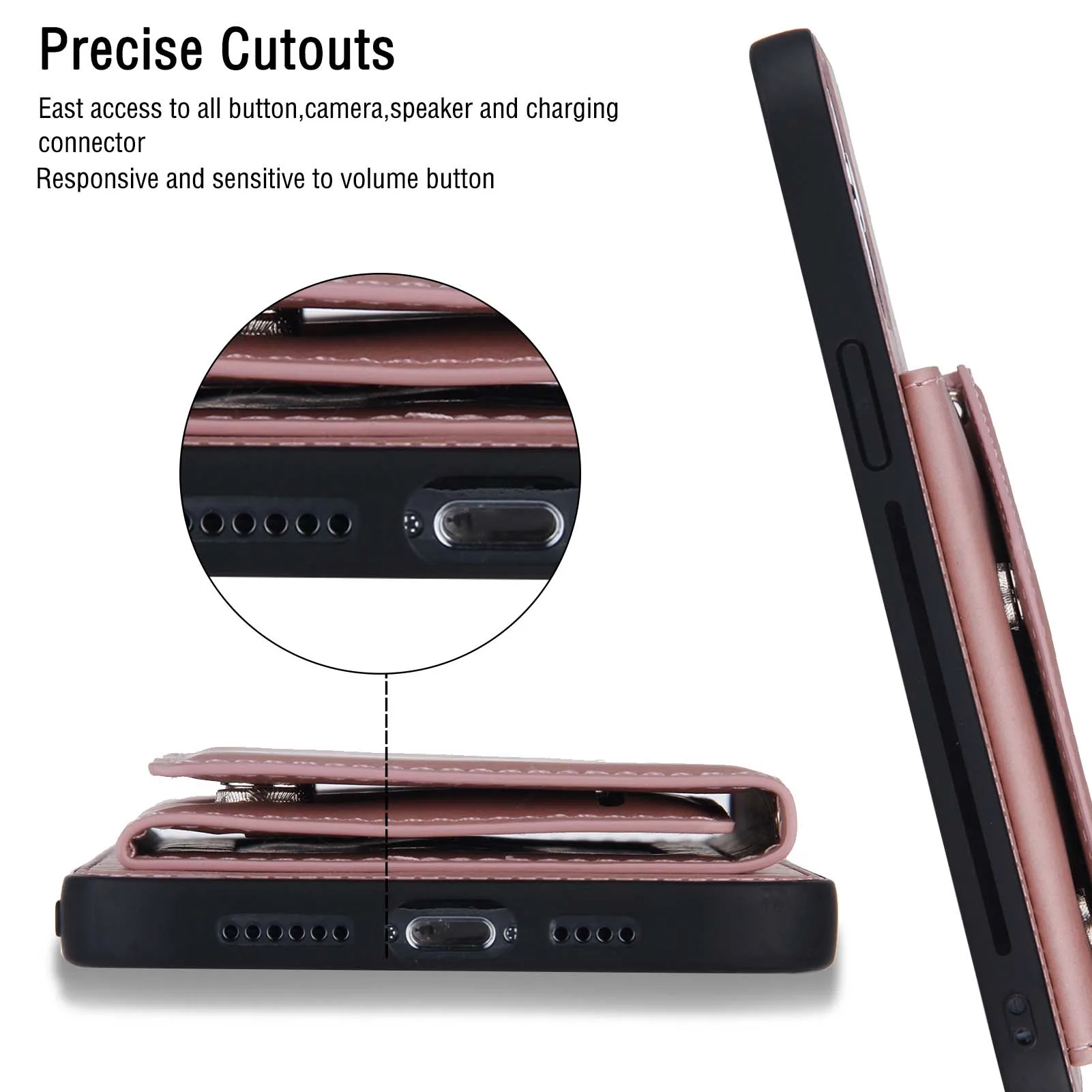 Pu Leather Flip Phone Case For iPhone 14 13 12 Mini 11 Pro XS Max XR X 8 7 Plus SE 2020 Wallet Card Slots Shockproof Back Cover