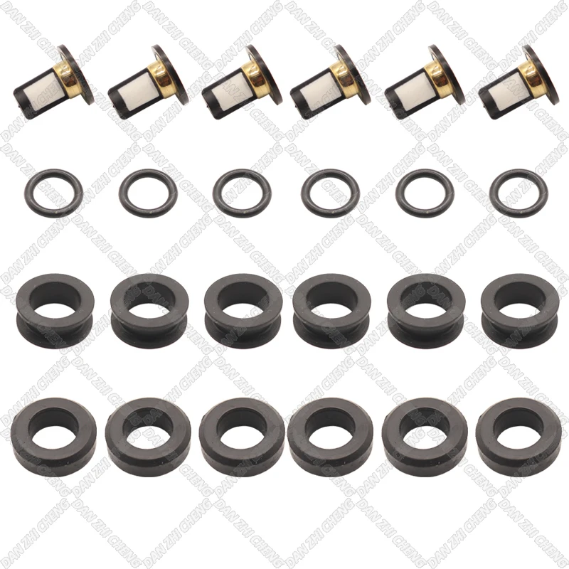 

6 set For FBYCG50 16600-AA230 Subaru Legacy MK IV 2.0i AWD 2003~2009 Fuel Injector Service Repair Kit Filters Orings Grommets