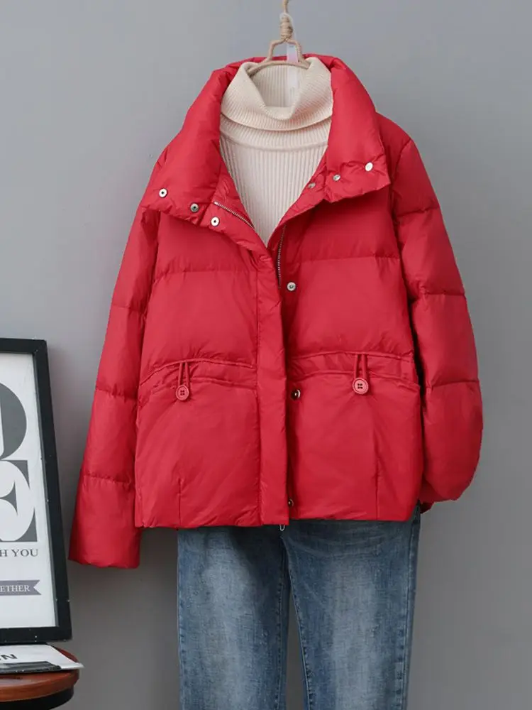 New Women Casual Style Down Jacket White Duck Down Jackets Spring Autumn Coats And Parkas Female Outwear