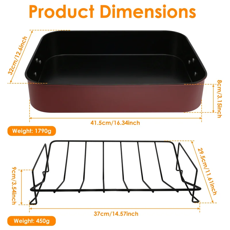 Форма для выпечки из нержавеющей стали противень с подставкой сковорода жаровни