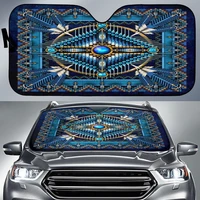 new fashion car accessories for car suv 3d tribal print car windshield sunshades reflector screen car sun visor front windshield