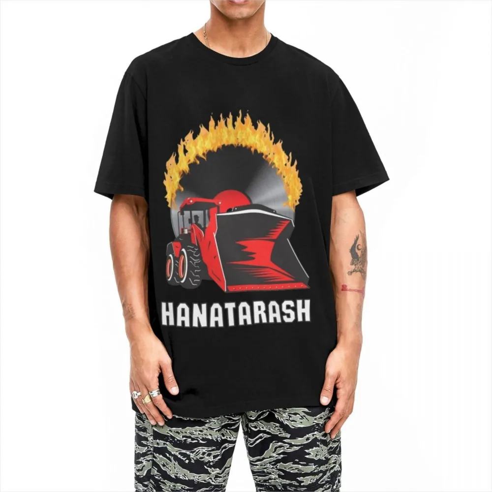 Футболка HANATARASH Rockin для мужчин и женщин повседневная тенниска из чистого хлопка с