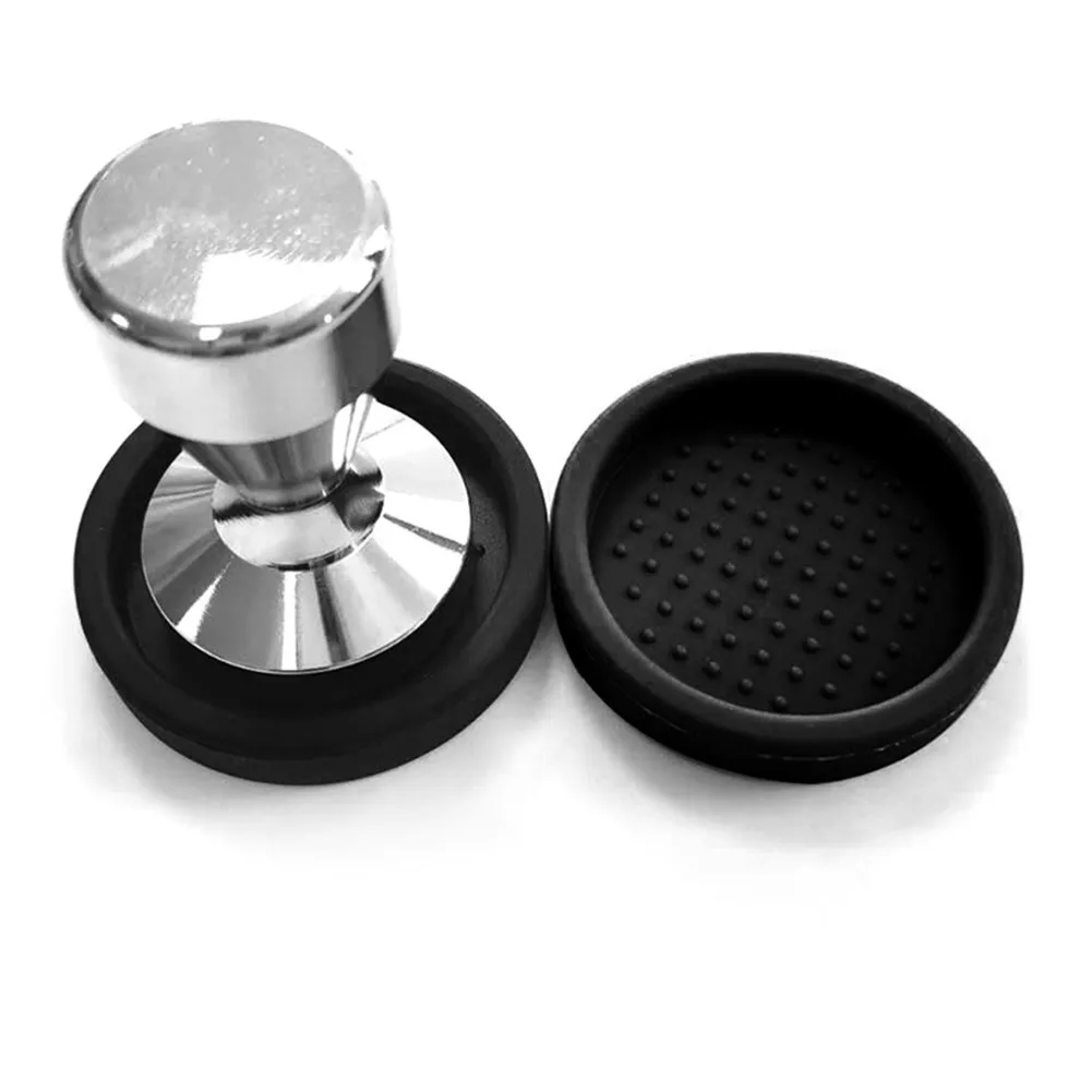 

1pc Espresso Coffee Round Tamping/Tamper Pads/Holder BLACK Food Grade Silicone Mats Coffee Maker Milk Cup Dosing Rings