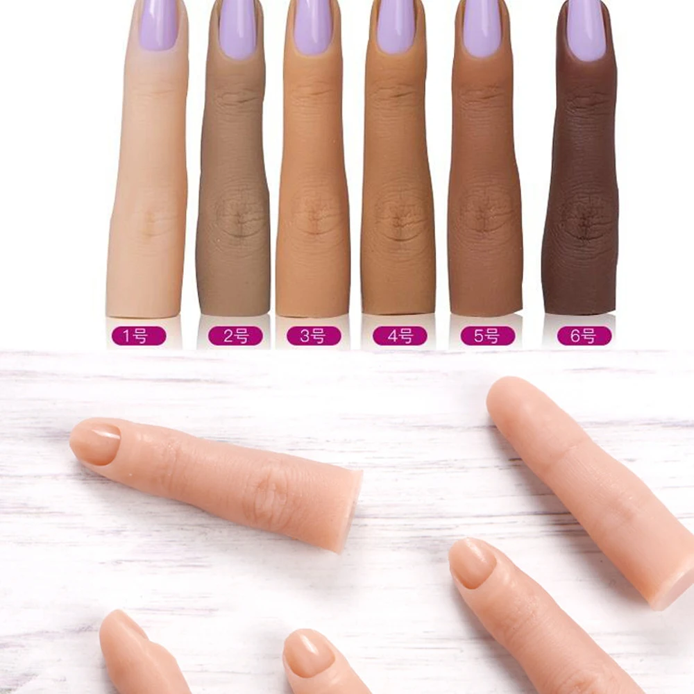 

Nail Silicone Practice Finger Model Tool With Joint Bendable Silicone Fake Finger DIY For Training Accessories False Finger Tool