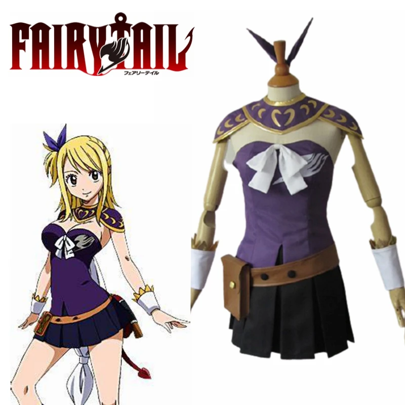 cosfun Fairy Tail Lucy Heartfilia Cosplay Costume Full Set mp002920