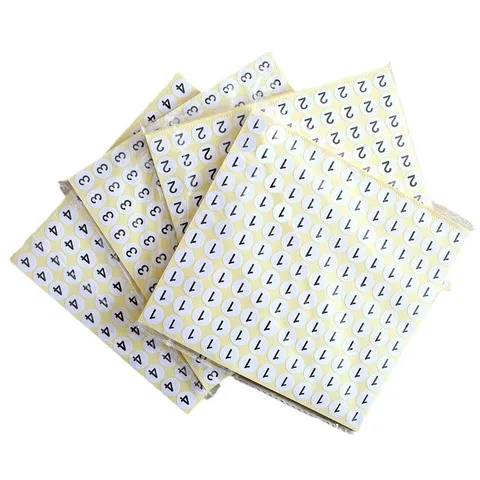 Декоративные наклейки на даты, бумага, 12 листов