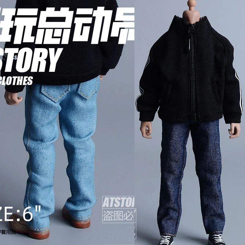 Коллекция 1/12 года джинсовые брюки с прямыми штанинами модель одежды подходит для