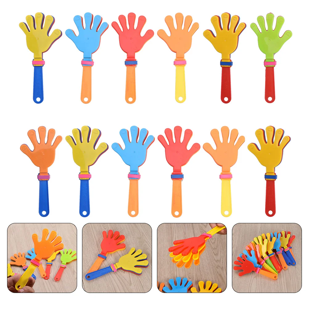 

12PCS Hand Clapper Concert Party Cheering Prop Plastic Hands Clapping