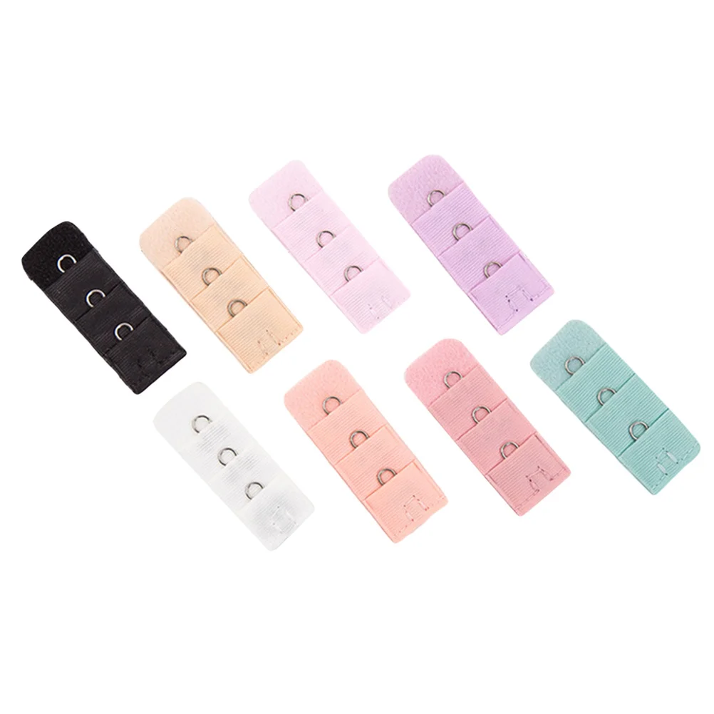 

10pc Comfortable Elastic Extenders Extension Strap 1 Hook 3 Row Extender Band Buckles Accessory