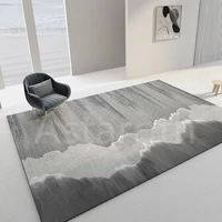 modern minimalist style living room sofa carpet bedroom cloakroom large area decorative carpet gray wabi sabi washable carpet