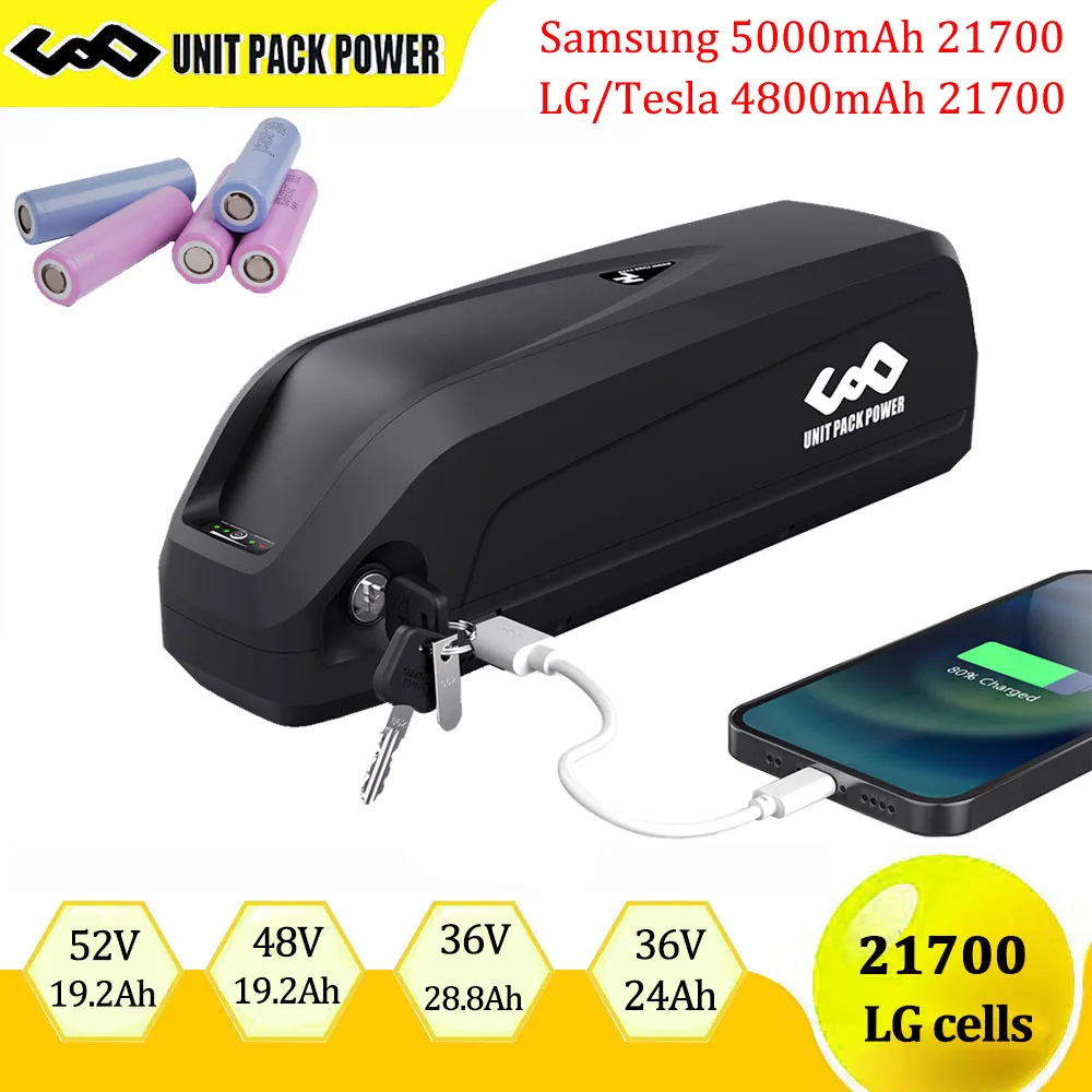 Аккумулятор для электровелосипеда LG Hailong Bluetooth 21700 36 В 48 52 в 250 Ач 350 G56 G70 500 Вт 750 1000