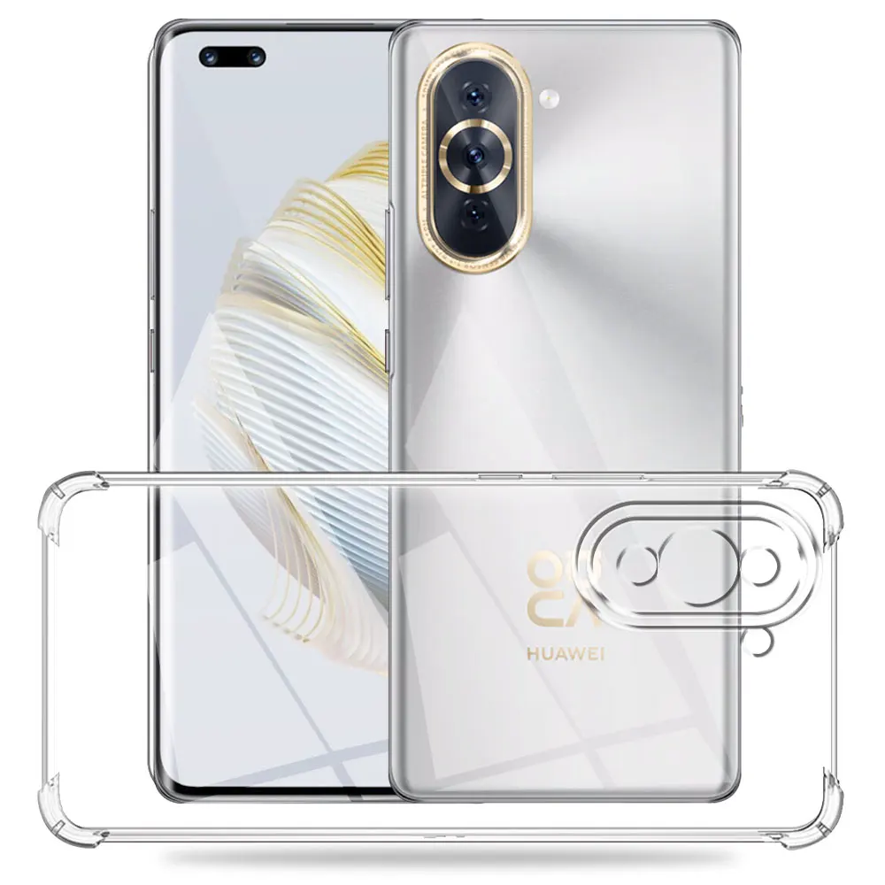 Чехол для Huawei Nova 10 Pro силиконовый мягкий ударопрочный Прозрачный чехол