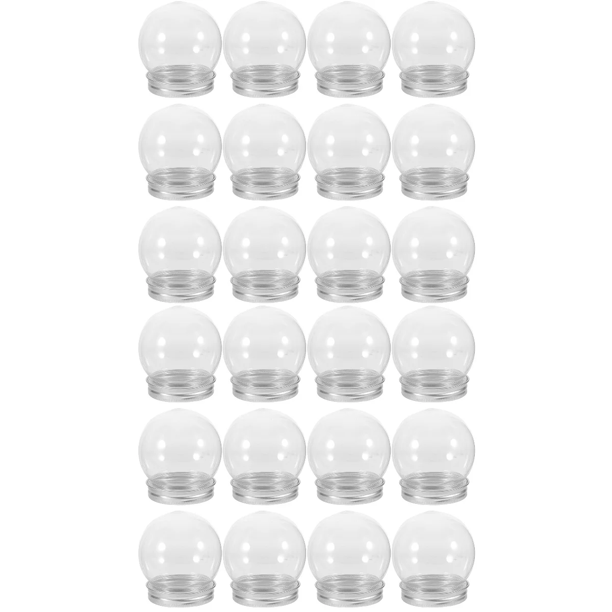 

24 Pcs Elegant Party Favors For Adults Bottles With Caps Xmas Gifts Light Bulb Candy Container Snowballs Empty Clear Small