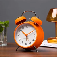 metal light luxury simple nordic alarm clock students use wake up artifact big bell bedside clock desk fashion decoration