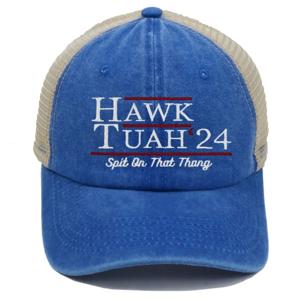 2024 сетчатая бейсболка Hawk Tuah 24 с мемом унисекс регулируемые Ретро кепки