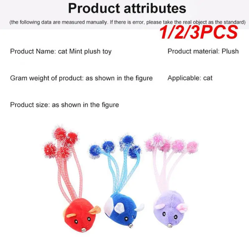 

1/2/3PCS Pet Toys Plush Cute Long Tail Molar Funny Interactive Cat Toy With Catnip Long Tail Cat Toy Chewing Toys