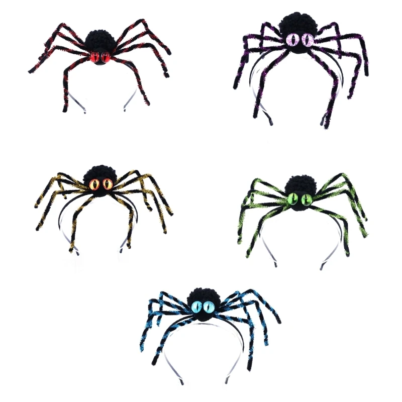 

Scary Halloween Araneid Headband Handmade Araneid Hair Hoop Spiderling Headwear Birthday Cosplay Headpiece Costume Dropship