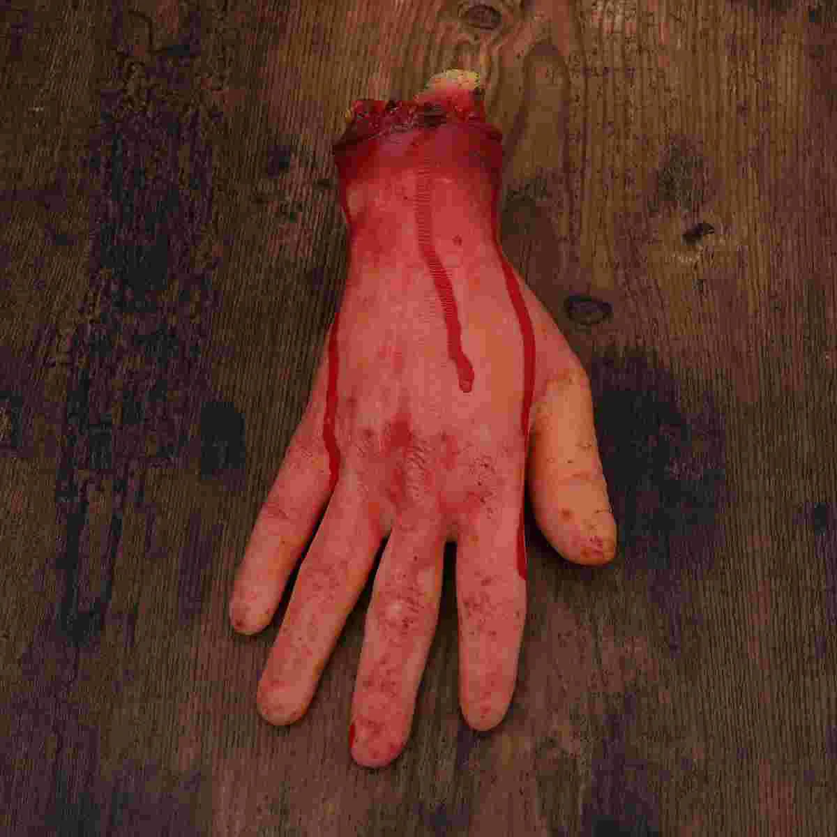 

Handsevered Fake Bodybroken Prop Human Parts Blood Creepy Handsfinger Zombie Feet Part Arm Decoration Dead Foot Props Costume