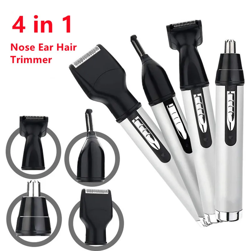 4 in 1 Electric Hair Eyebrow Ear Nose Trimmer Shaver for Men USB Rechargeable Hair Removal Eyebrow Beard Trimmer Hair Clipper