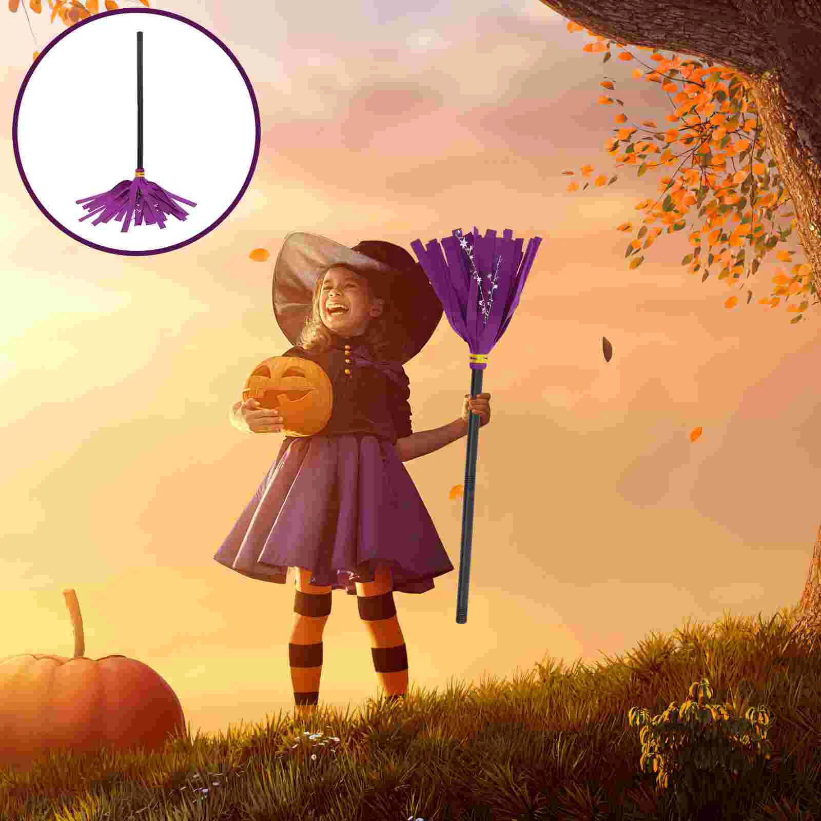 

Broom Witchbroomstick Cosplay Costume Kids Props Wizard Witches Decor Decorationsaccessories Gift Children House Haunted Party