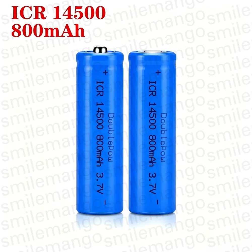 Фото Аккумуляторы Li-ion AA 14500 800 мАч 3,7 В с достаточной емкостью для светодиодных фонарей, налобных фонарей и фонариков. №1