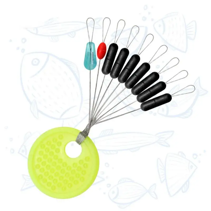 

10 Group Fishing Rod Rubber Space Beans Fishing Goods Black Rubber Oval Stopper Fishing Float Fishing Gear Bobber Fish Equipment