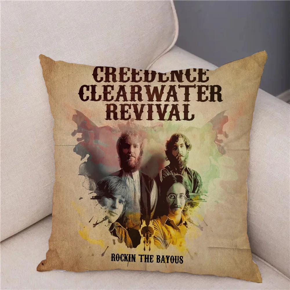 Декоративные Плюшевые Чехлы На Подушки 45x45 См Creedence Clearwater Revival Узор Экологически