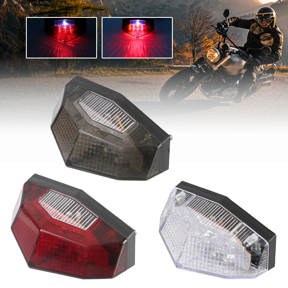 

12V Taillights Motorbike Blinker Motorcycle Turn Signal Lights Indicator Stop Brake LED Tail Lights Pit Dirt Bike Accessories