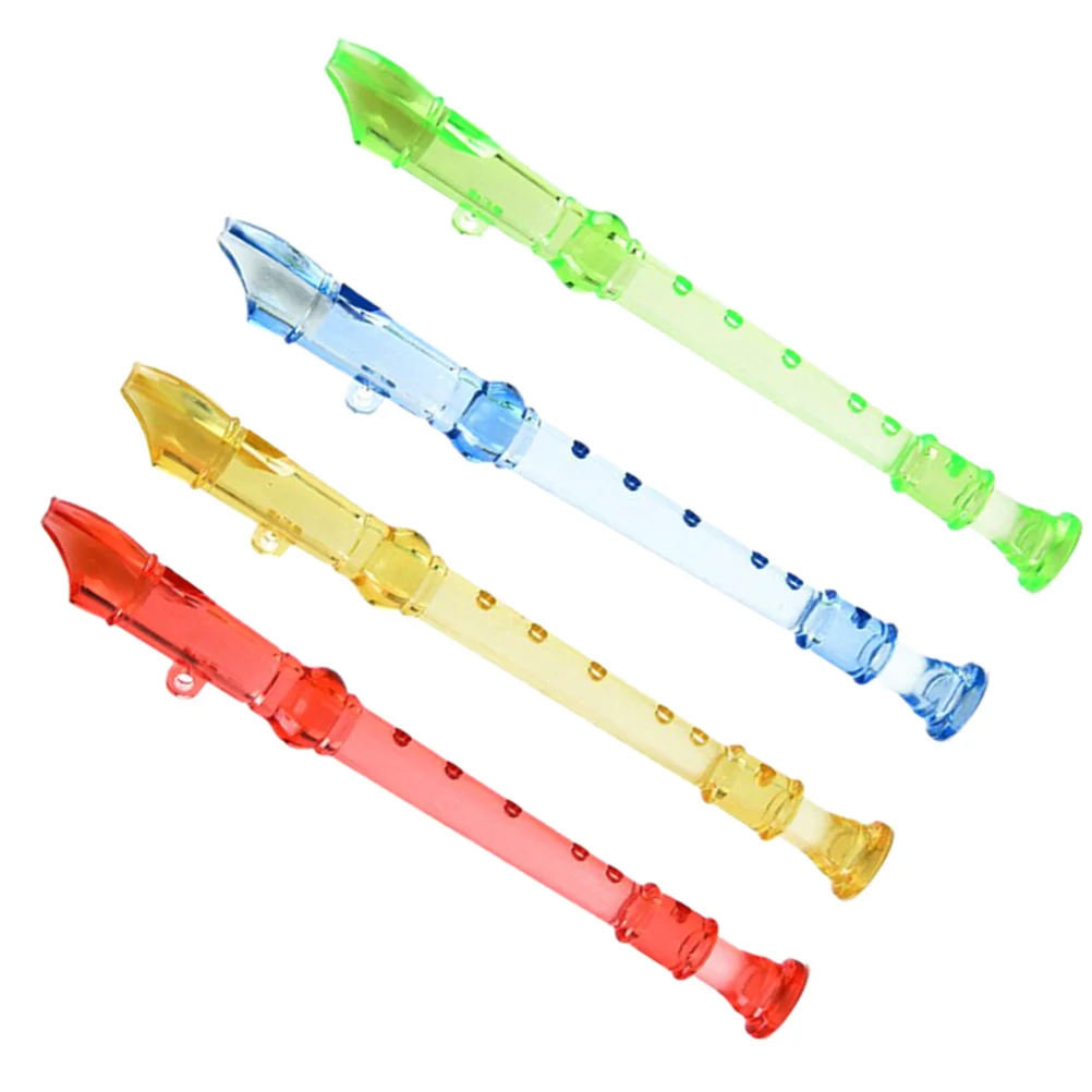 

4PCS Mini Clarinet Transparent Colorful Plastic Clarinet for Beginner Kids