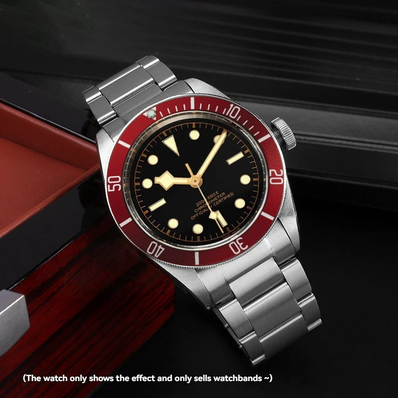 Фото Металлический ремешок для часов Tudor Black Bay, 22 мм |   Браслет из твердой нержавеющей стали 79230 79730. |   Браслет с надежной складной застежкой №3