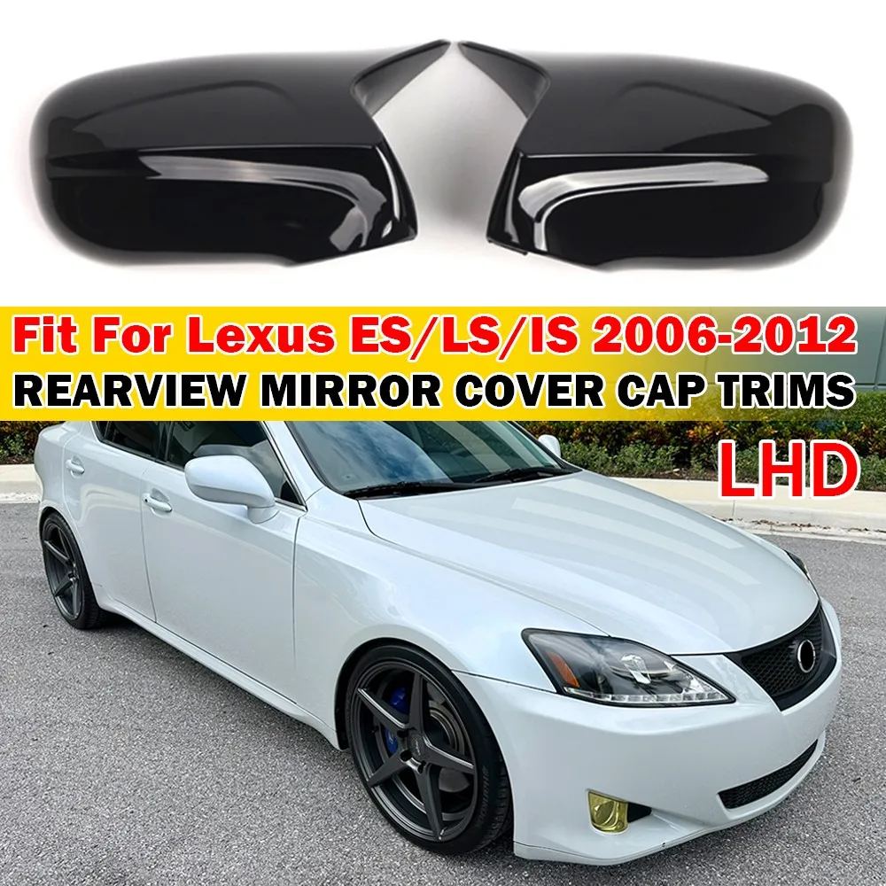 Фото Для LHD Lexus ES LS IS Series 2006-2012 2x Автомобильная наклейка на боковое зеркало заднего вида, крышка крыла, наружная дверь, отделка корпуса заднего вида №1