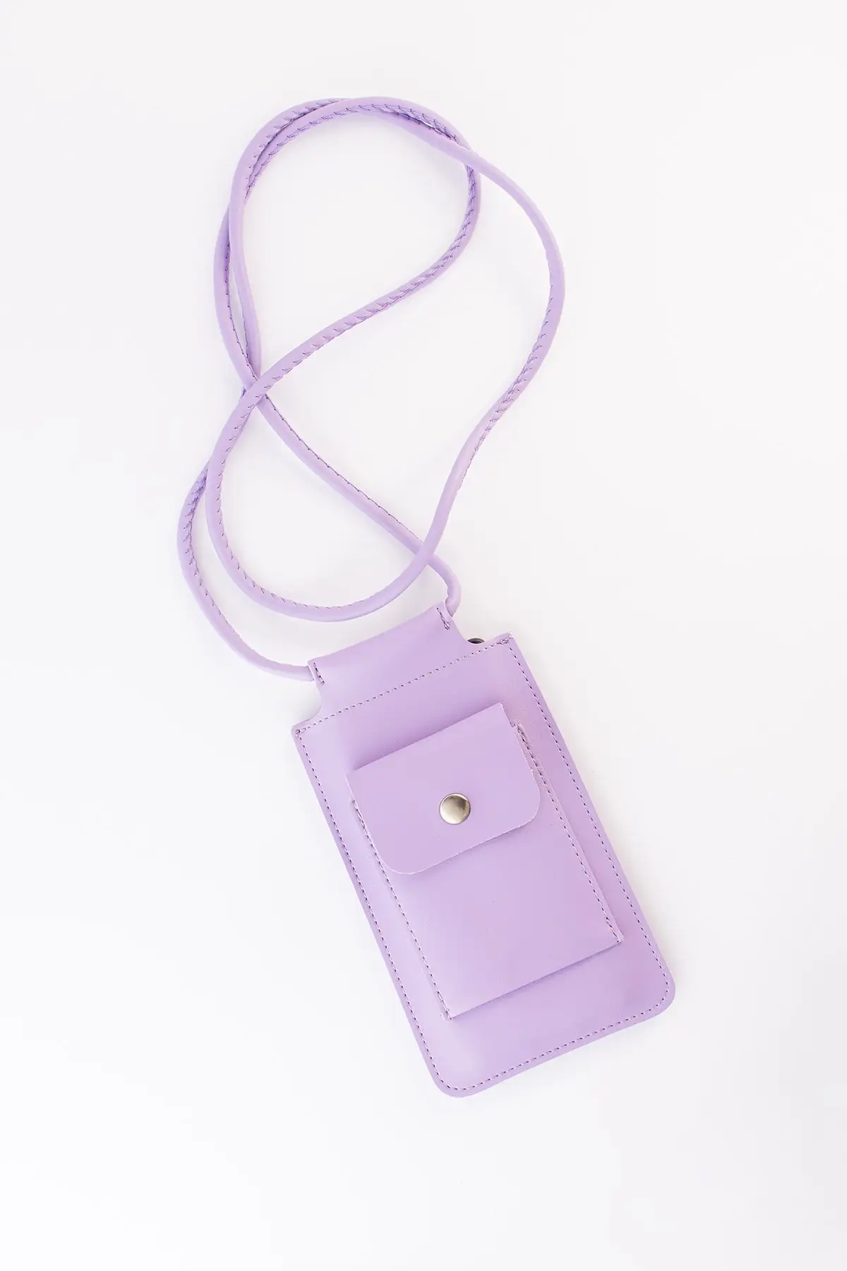 

Women's Daily Use Lilac Small Phone Case with Shoulder Strap Beach Concert Hiking Bag with Card Compartment