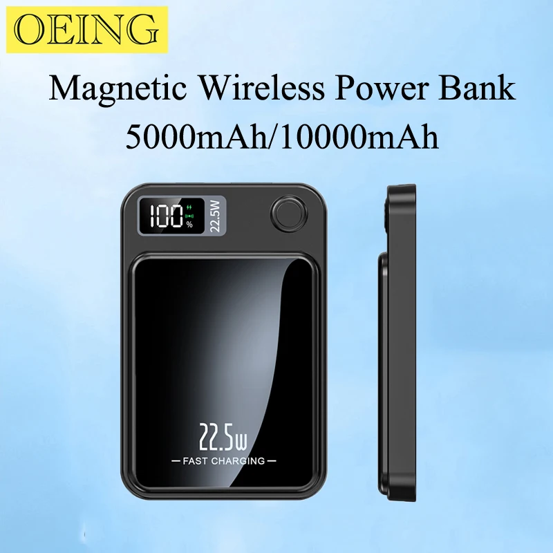 

10000mAh Macsafe Power Bank 15W Magnetic Wireless Fast Charger For iphone 12 13 14 14Pro Max 14Plus External Auxiliary Battery
