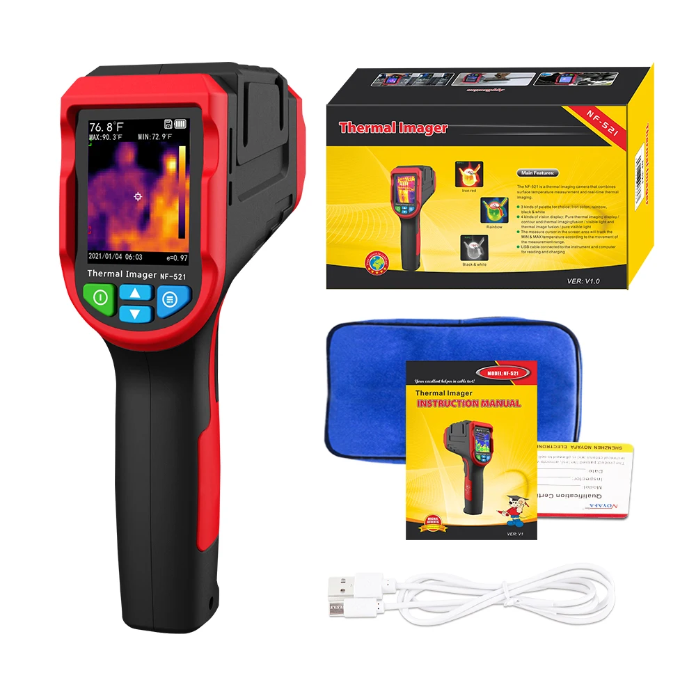 

Thermal Camera Imager Handheld 2000 Infrared Industrial Pixels Heating Testing Imaging Detector Thermal Temperature