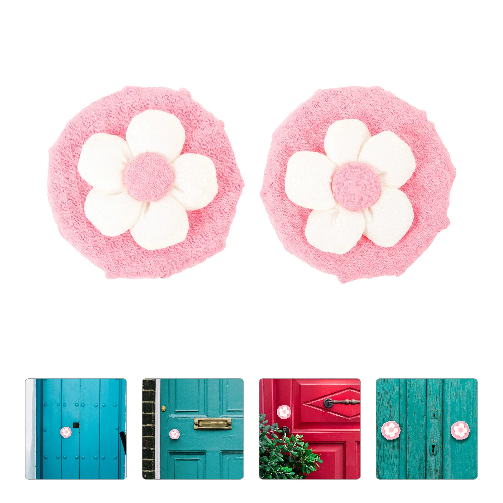 

2 Pcs Screen Kitchen Cabinet Drawers Toddler Door Drawer Decorative Protector Cotton Decoration Handle Round Doorknob