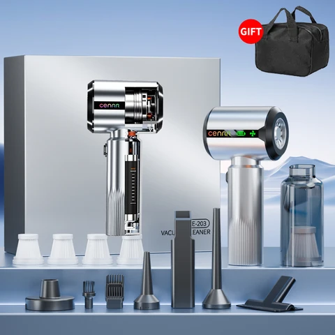 CENRR Новый автомобильный пылесос 7500 мАч для дома с сильным всасыванием, мощный портативный ручной автомобильный пылесос, подарок, пылевой дисплей, лампа, воздушный пистолет