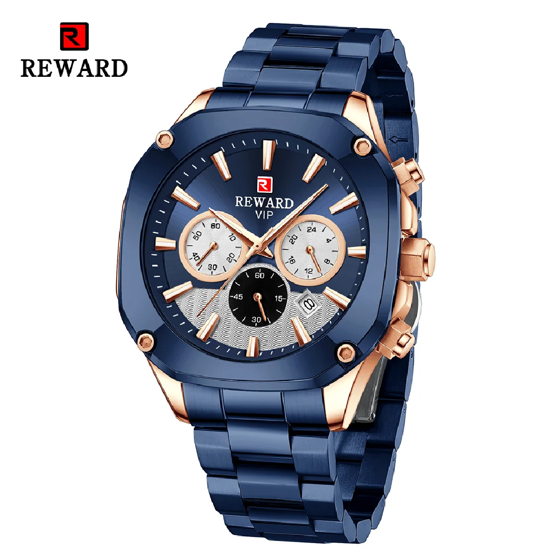 

2022 New REWARD Men Watches Top Brand Luxury Business Quartz Watch Male Solid Steel Wristwatch Chronograph Relogio Masculino