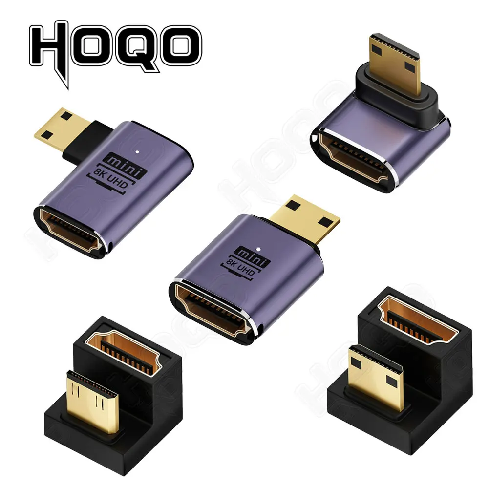 U-образный мини-разъем HDMI Mini конвертер Папа-мама HD 360 в 8K 60 Гц