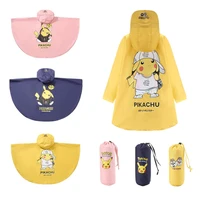 pokemon cartoon pikachu baby school raincoat outdoor waterproof rain coat children impermeable poncho boys girls rain jacket
