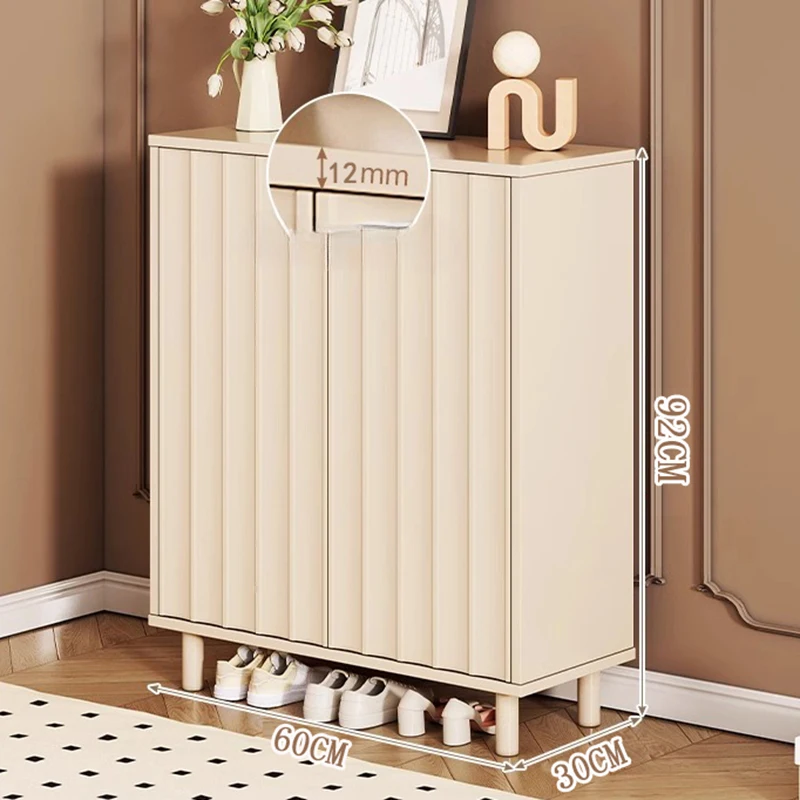 Деревянный шкаф для обуви шкафы хранения прихожей обувной современный