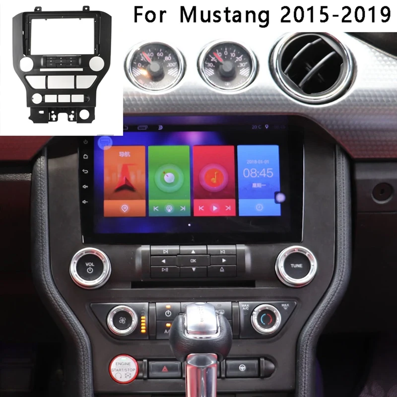 

Car Android 9Inch Radio Navigation DVD Mounting Dashboard Fascia Frame Trim For Ford Mustang 2015-2019