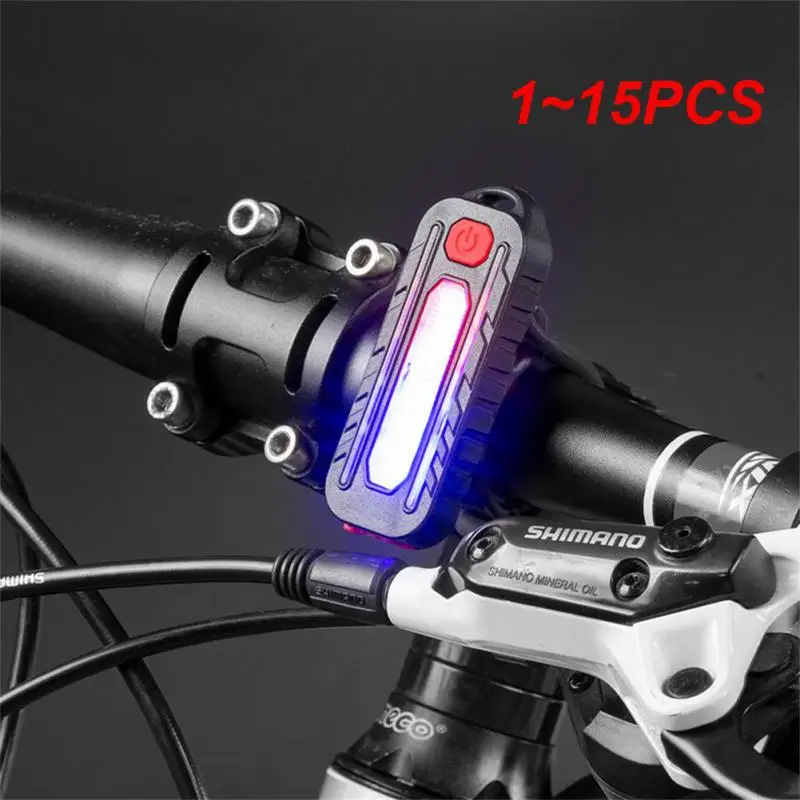 

1~15PCS Police Light Shoulder Clip Safety Warning Light USB Rechargeable Bicycle Tail Light Waterproof Helmet Lamps Bike