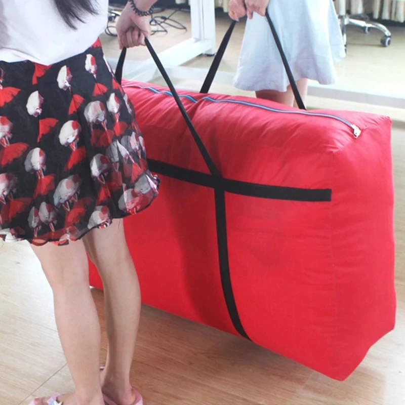 

Waterproof Oxford Cloth Large Capacity Storage Moving Bags Clothes Quilt Blanket Luggage Packing Package Zipper Tote Organizer