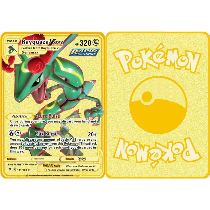 Покемон Пикачу «сделай сам» карточка Eevee Charizard Garbodor Gyarados Umbreon Duraludon аниме золотистый металл Коллекционная игра (art.: 3920bb4ce6db0) - 3920bb4ce6db0