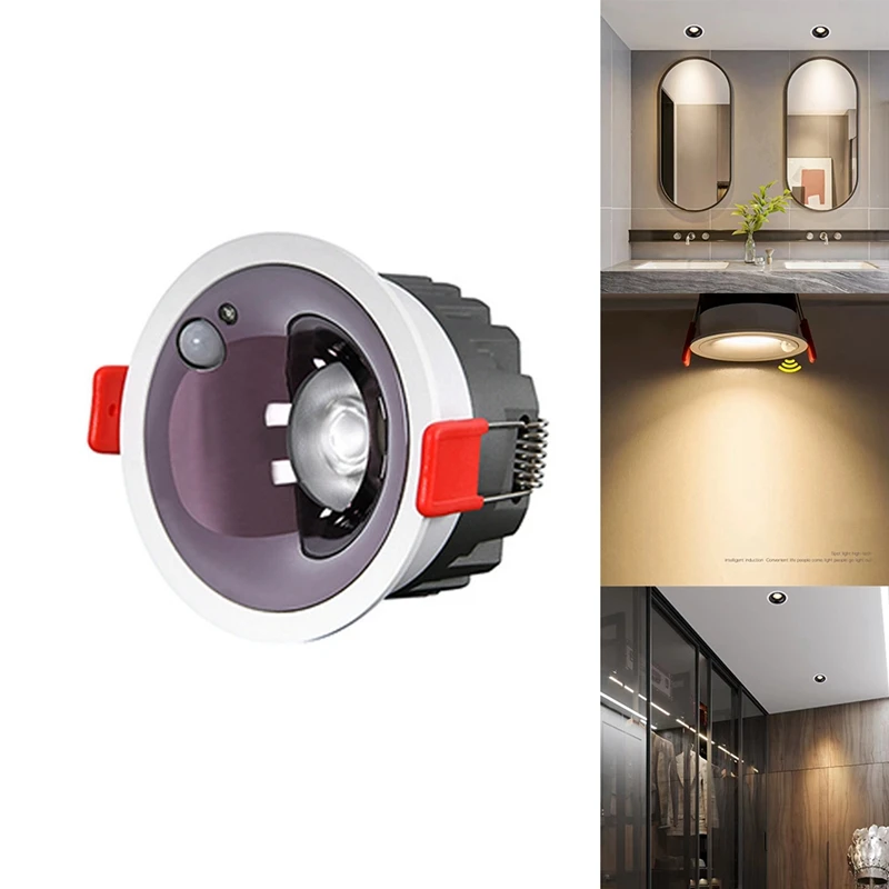 

Anti-Glare Led Induction Spotlight Narrow Embedded Ultra-Thin 9W Led Downlight Fit For Dining Office Bedroom Lighting 4000K