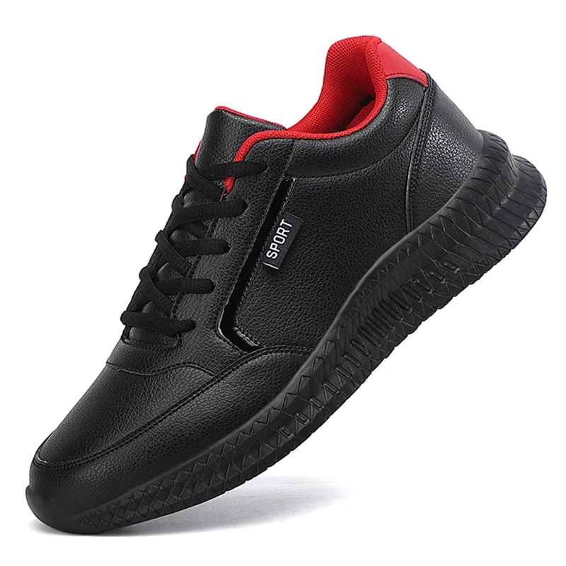 

Casual Shoes Men Lace Up PU Leather Waterproof Sneakers Men 2022 New Non-slip Footwear Men Shoes Zapatillas Hombre Plus Size 48