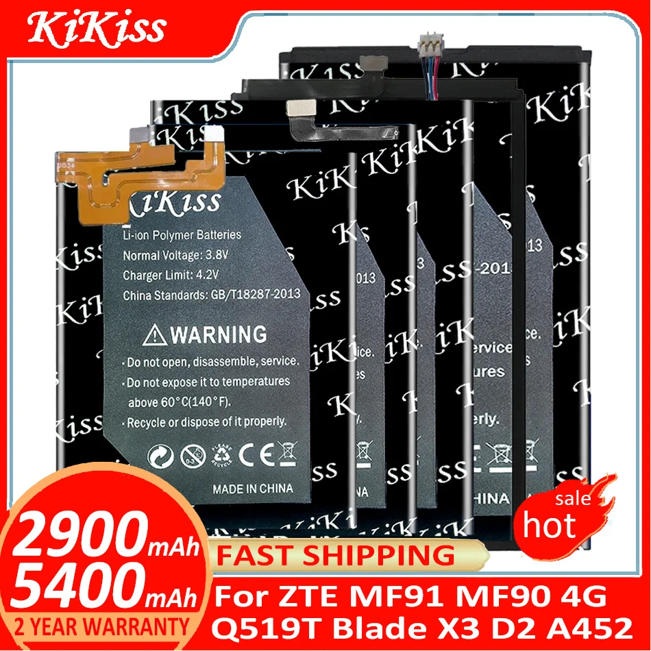 

Аккумулятор KiKiss для ZTE MF91 MF90 4G/Q519T Blade X3 D2 A452