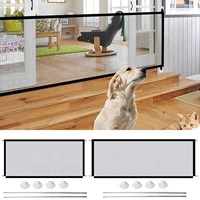 retractable baby gate nylon mesh folding pet barrier indoor outdoor retractable baby gate pet separation guard isolated fence